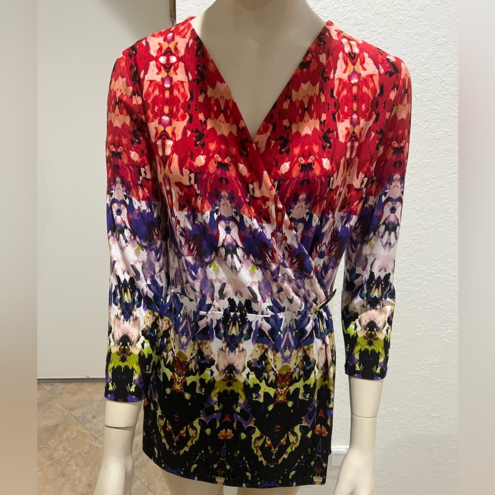Calvin Klein Multicolor Wrap Blouse